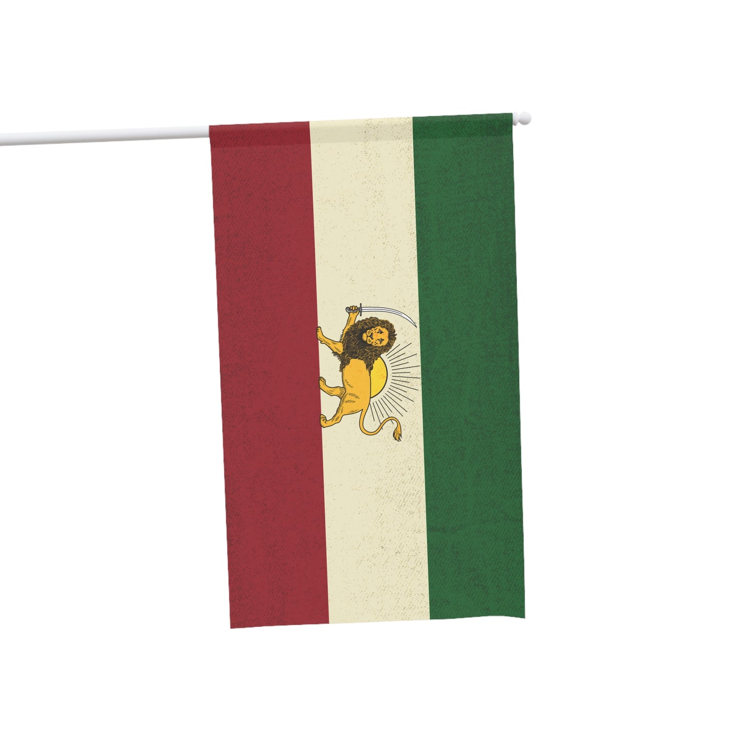 Iranian Lion and Sun Vintage Flag